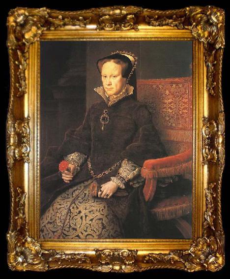 framed  MOR VAN DASHORST, Anthonis Queen Mary Tudor of England, ta009-2